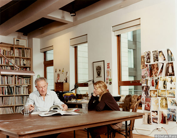 Simon Schama and Cindy Sherman in her New York studio Simon Schama and Cindy Sherman in her New York studio